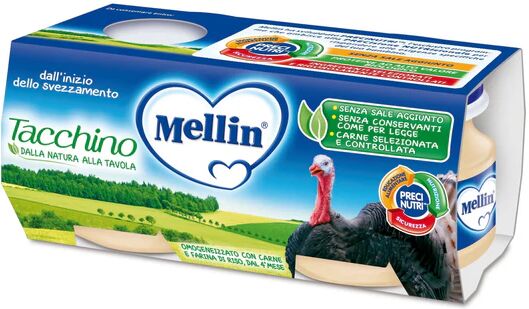 Mellin Omogeneizzato Tacchino 2 Vasetti 80 g