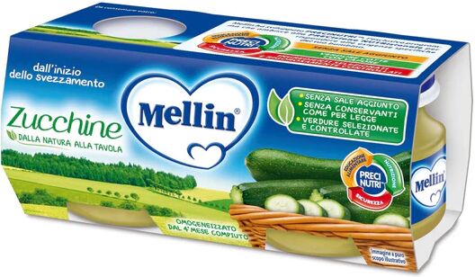 Mellin Omogeneizzato Zucchine 2 Vasetti 80 g