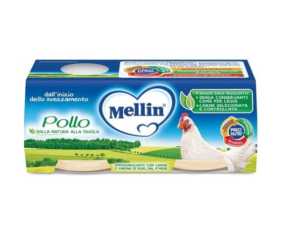 Mellin Omogeneizzato Pollo 2 Vasetti 80 g