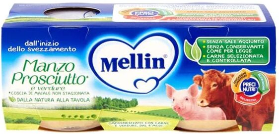 Mellin Manzo Prosciutto Con Verdure 2x 80 g