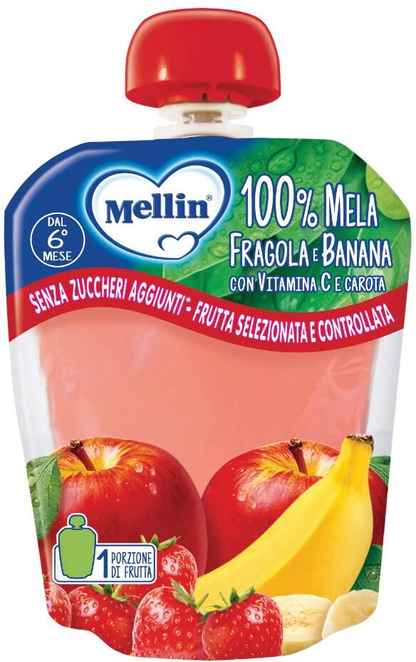 Danone Nutricia Spa Soc.Ben. Mellin Pouch Mela/frag/ban 90g