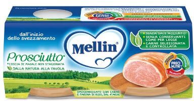 DANONE NUTRICIA SpA SOC.BEN. Mellin Omog Prosciutto 2x120g