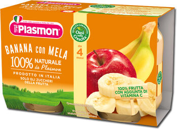 PLASMON (HEINZ ITALIA SpA) OMO PL.Banana-Mela 2x104g