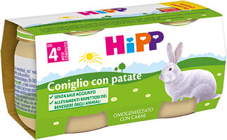 HIPP ITALIA Srl OMO HIPP Bio Coniglio+Pat2x80g