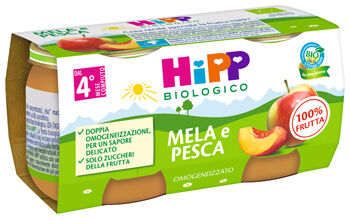 HIPP ITALIA Srl OMO HIPP Bio Mela/Pesca 2x80g