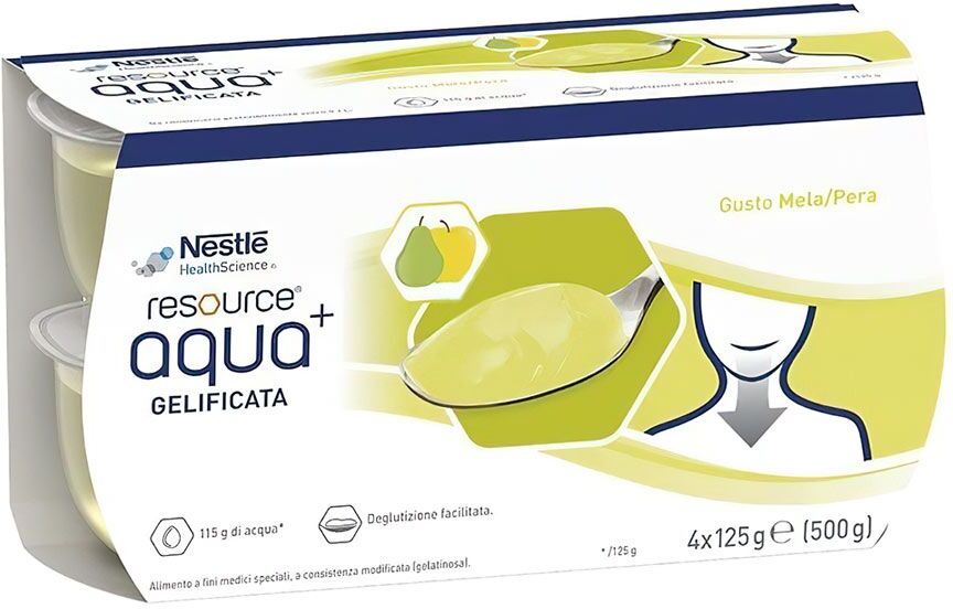 Nestle' Resource Aqua Gelificata Mela E Pera 4 X 125g