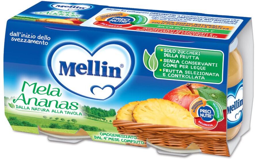 Omo Mellin Mela+ananas 2x100g