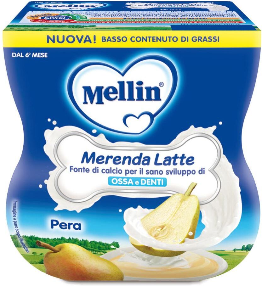 Mellin Mer.Latte/pera 2x100g