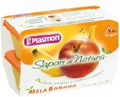 Plasmon Omogeneizzati Di Frutta Sapori Di Natura Alla Mela E Banana 4x100 g +4m