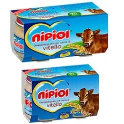 NIPIOL Omogeneizzato Vitello 2 vasetti da 80 g