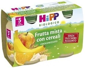 Hipp Biologico Omogeneizzato Di Frutta Mista Con Cereali 2 x 125 g