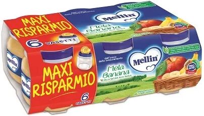 Mellin Mela Banana Omogeneizzato Di Frutta 6x100 g