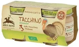 Alce Nero Omogenizzato di Tacchino Biologico 2x80 g