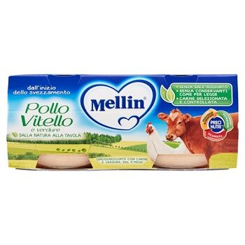 MELLIN Omo pollo/vit.verd2x80g