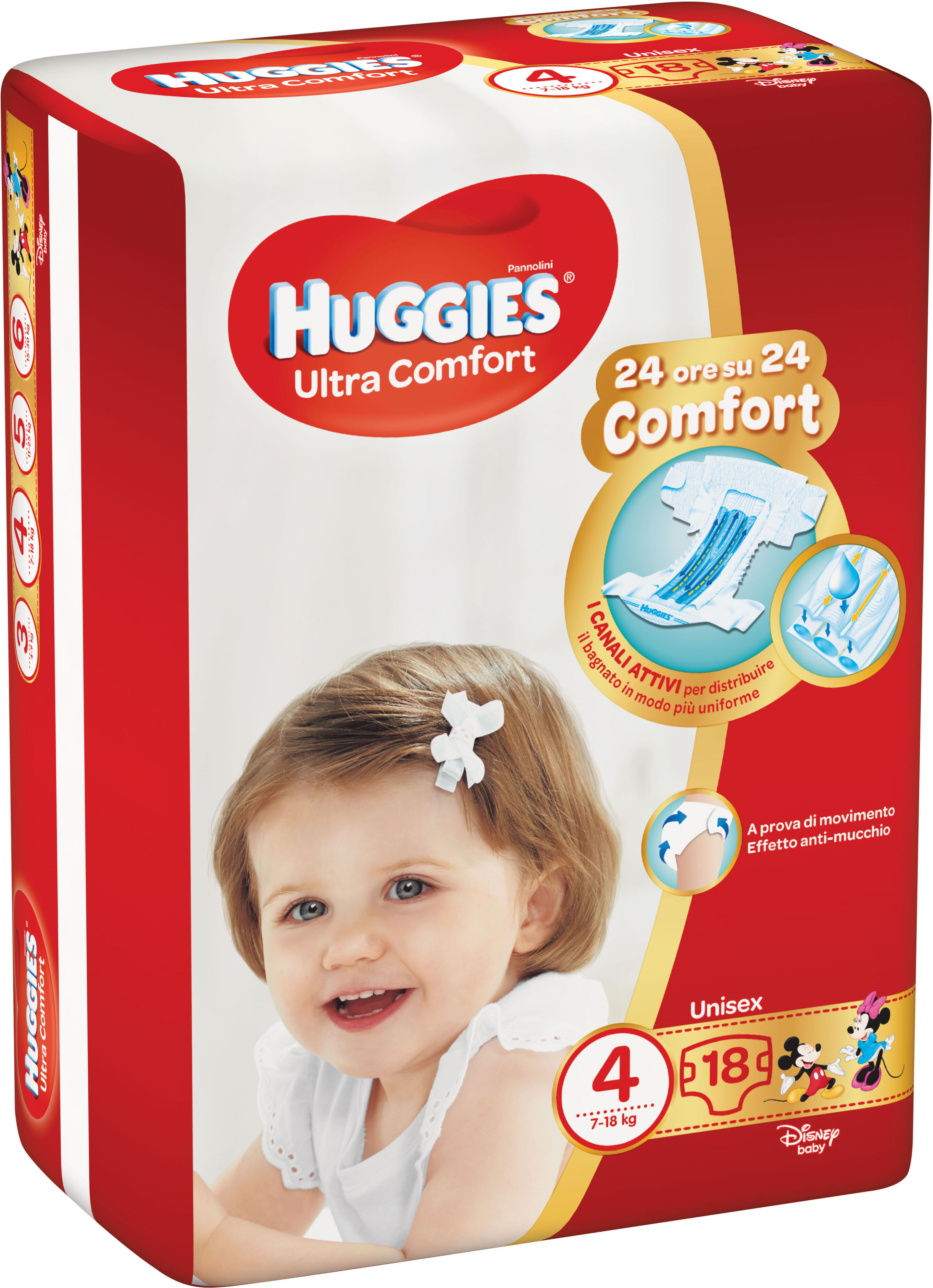 HUGGIES Hugg.u-comf.base4(7-18kg)18pz