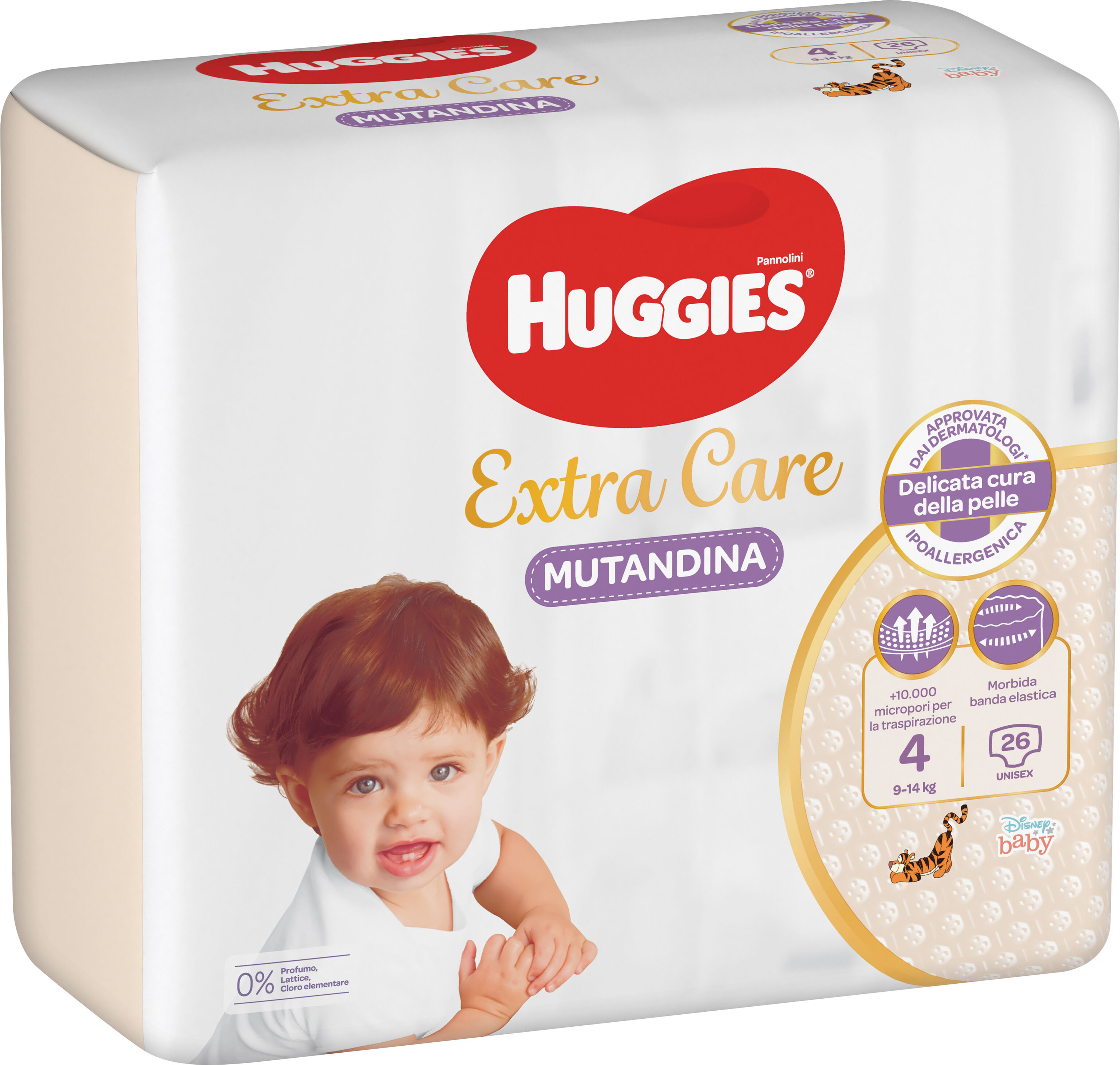 HUGGIES extra care mutandina base taglia 4 26 pezzi