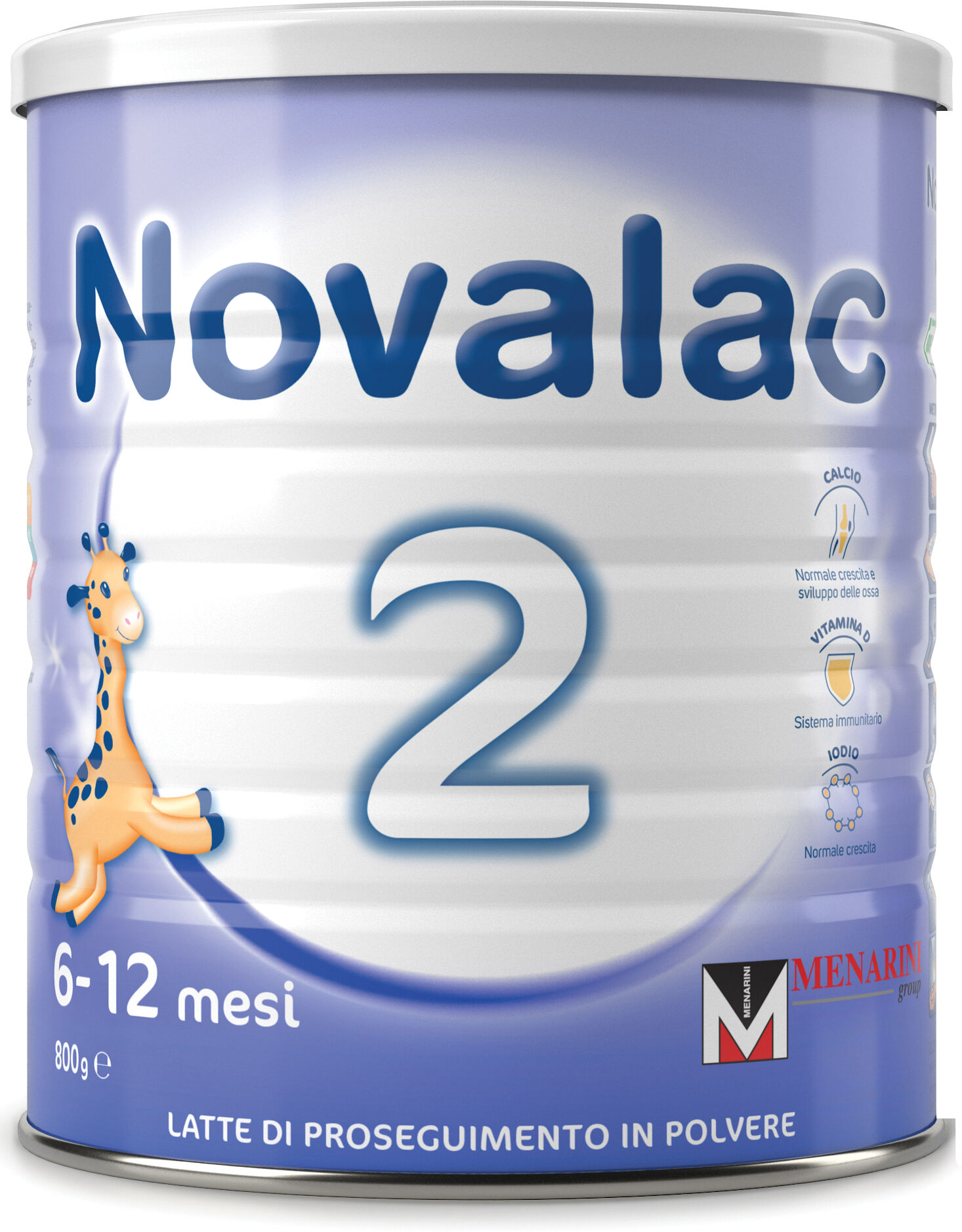 NOVALAC 2 Latte in Polvere Per Lattanti 6-12 Mesi 800 g