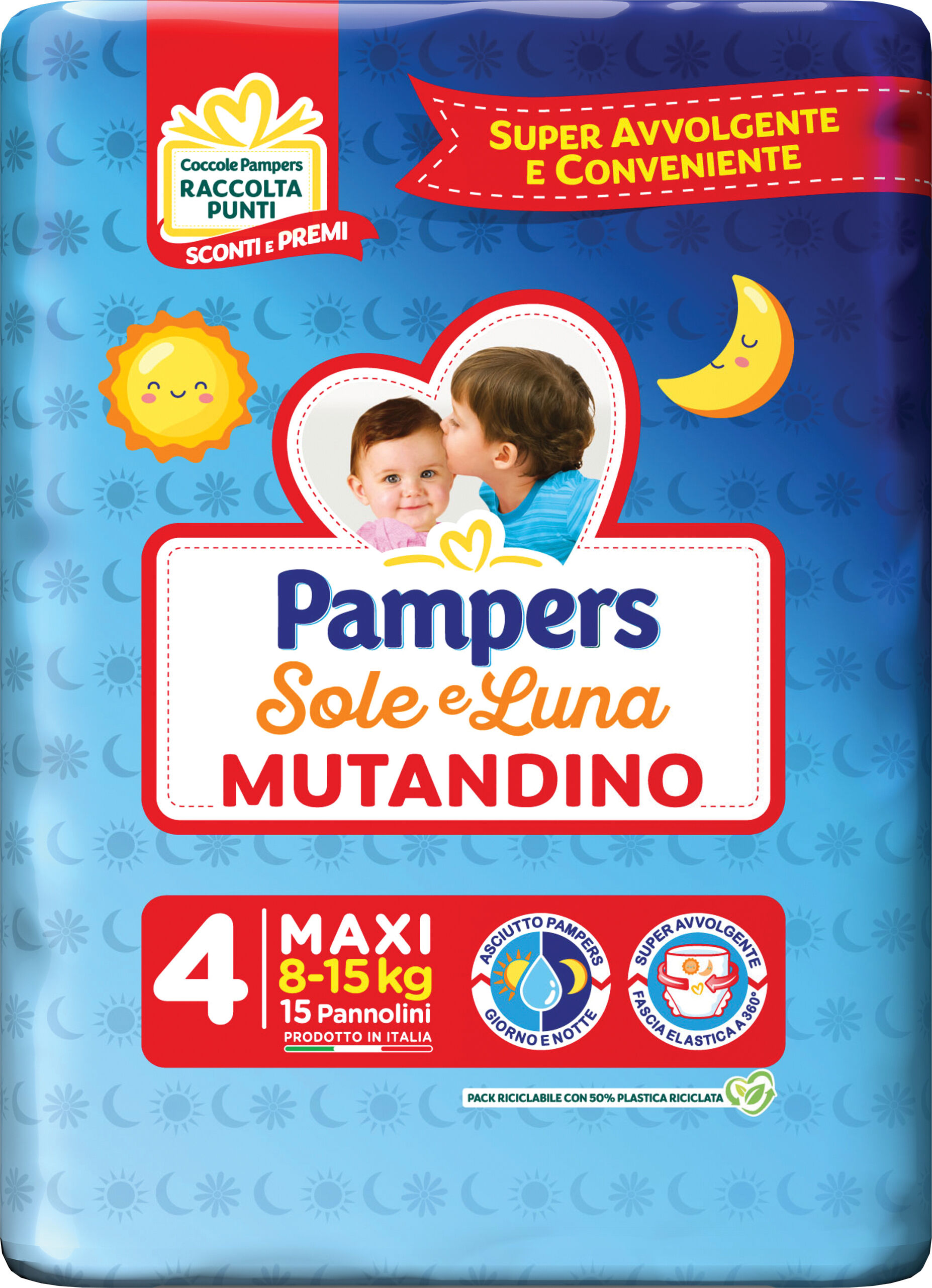 PAMPERS sole luna mutandina maxi 15 pezzi