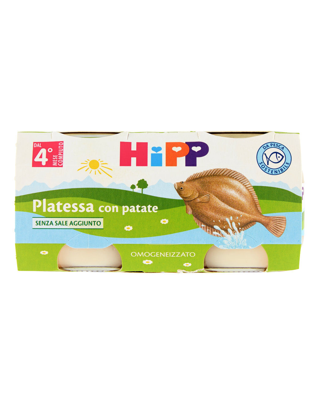 HIPP Platessa Con Patate 2 Vasetti Da 80 Grammi