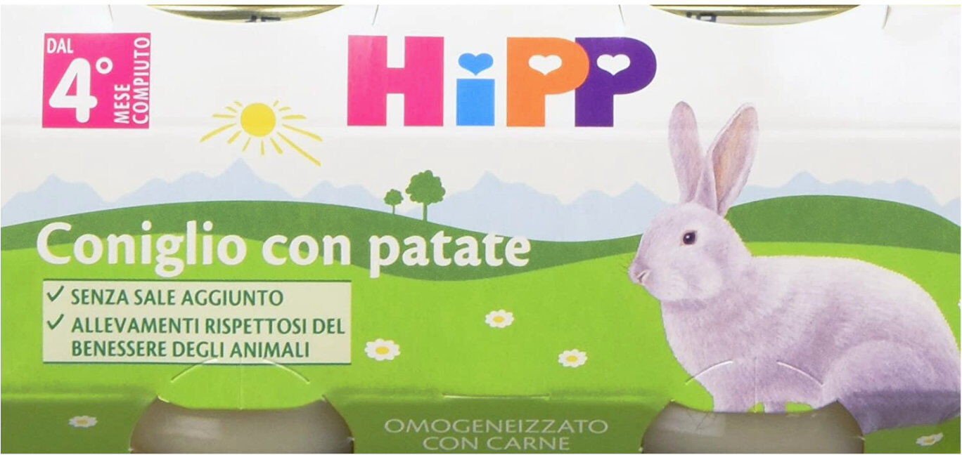 HIPP Coniglio Con Patate 2 Vasetti Da 80 Grammi