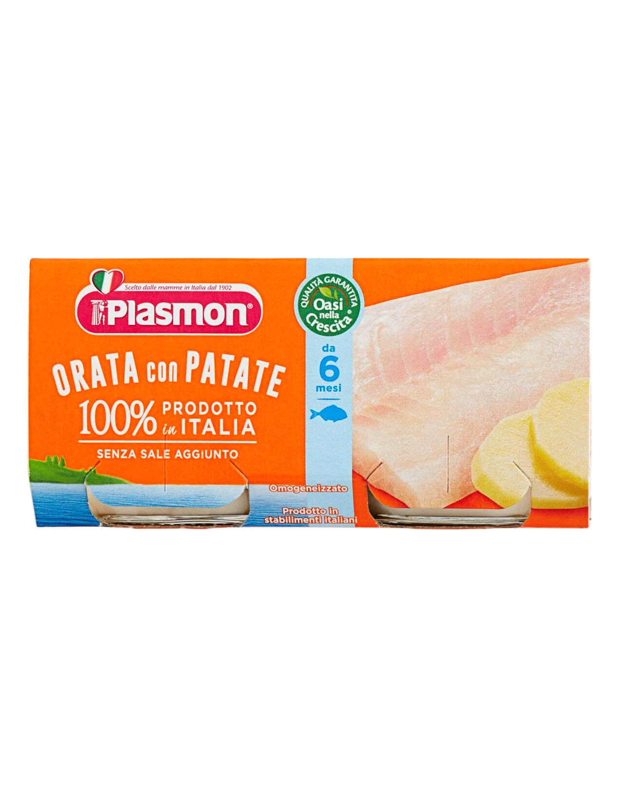 PLASMON Orata Con Patate 100% Naturale Da 6 Mesi 160 Grammi