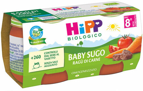 HIPP Baby Sugo - Ragù Di Carne 2 Vasetti Da 80 Grammi