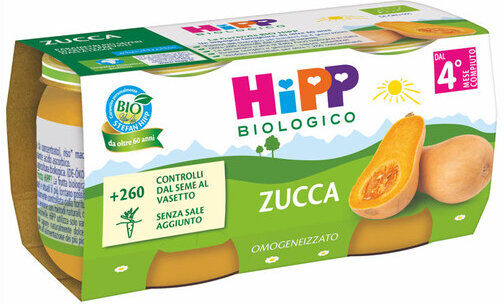 HIPP Zucca 2 Vasetti Da 80 Grammi