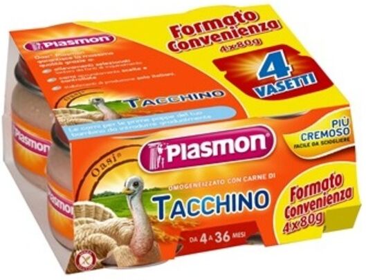 Plasmon Omogeneizzato Tacchino 4x80 Gr