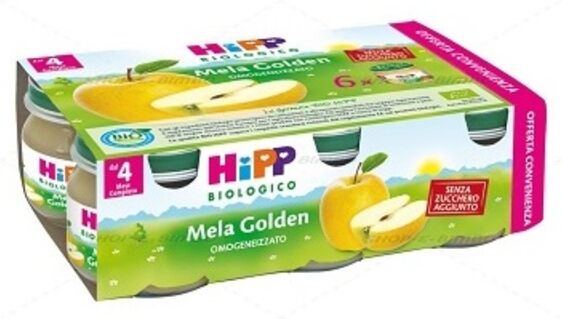 Hipp Bio Omogeneizzato Mela Golden 6x80 Gr