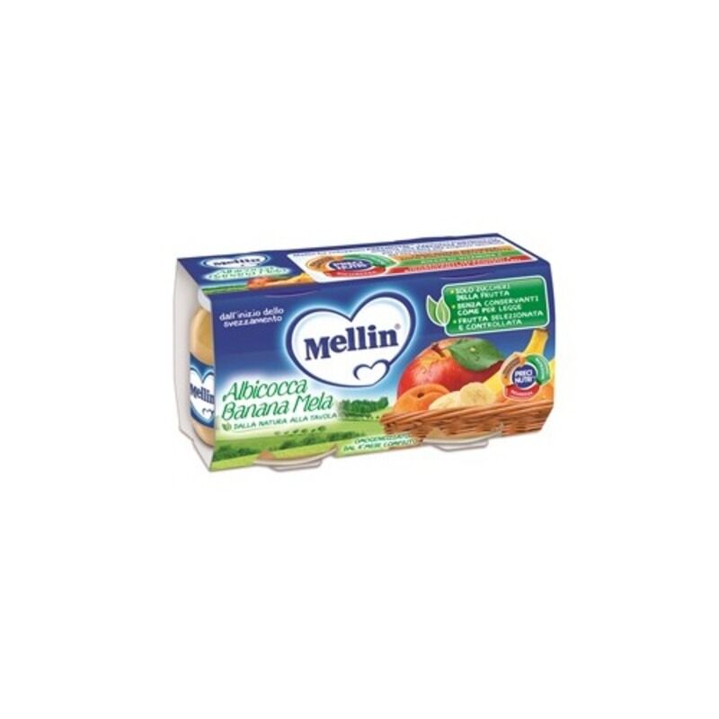 Mellin Omogeneizzato Albicocca/banana/mela 2x100 Gr