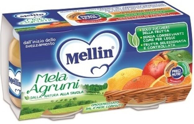 Mellin Omogeneizzato Mela Agrumi 2x100 Gr