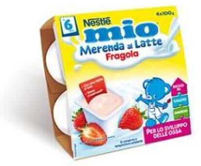 nestle Nestlé Mio Merenda Fragola 4x100 Gr