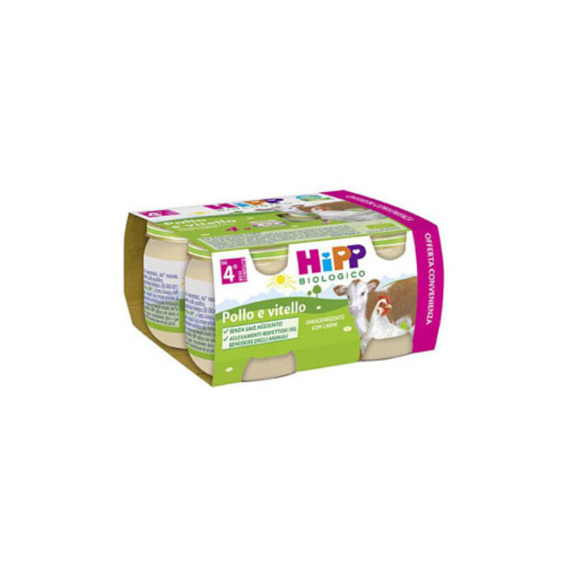 Hipp Bio Omogeneizzato Pollo E Vitello 4x80 Gr