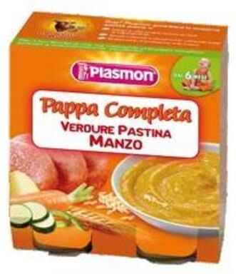 Plasmon Pappa Completa Manzo/verdure/pastina 2x190 Gr