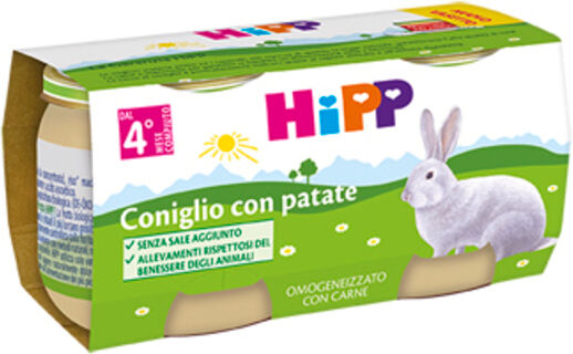 Hipp Bio Omogeneizzato Coniglio Con Patate 2x80 Gr