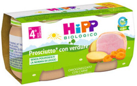 Hipp Bio Omogeneizzato Prosciutto E Verdure 2x80 Gr