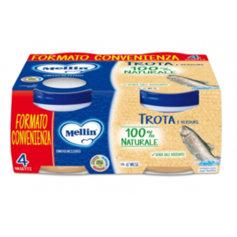 Mellin Omogeneizzato Trota 4x80 Gr