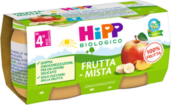 Hipp Bio Omogeneizzato Frutta Mista 2x80 Gr