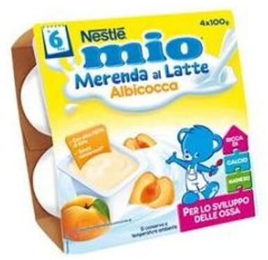 nestle Nestlé Mio Merenda Albicocca 4x100 Gr