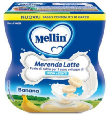 Mellin Merenda Latte Banana 2x100 Gr