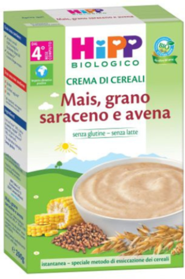 Hipp Bio Crema Cereali Mais/grano Saraceno/avena 200 Gr