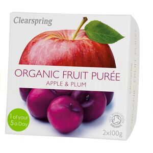 Clearspring Fruktpuré Eple & Plomme Ø - 2 x 100 Gram - 0 Kg