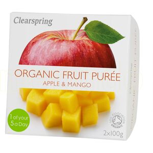 Clearspring Fruktpuré Eple og Mango Øko - 2 x 100 Gram - 0 Kg