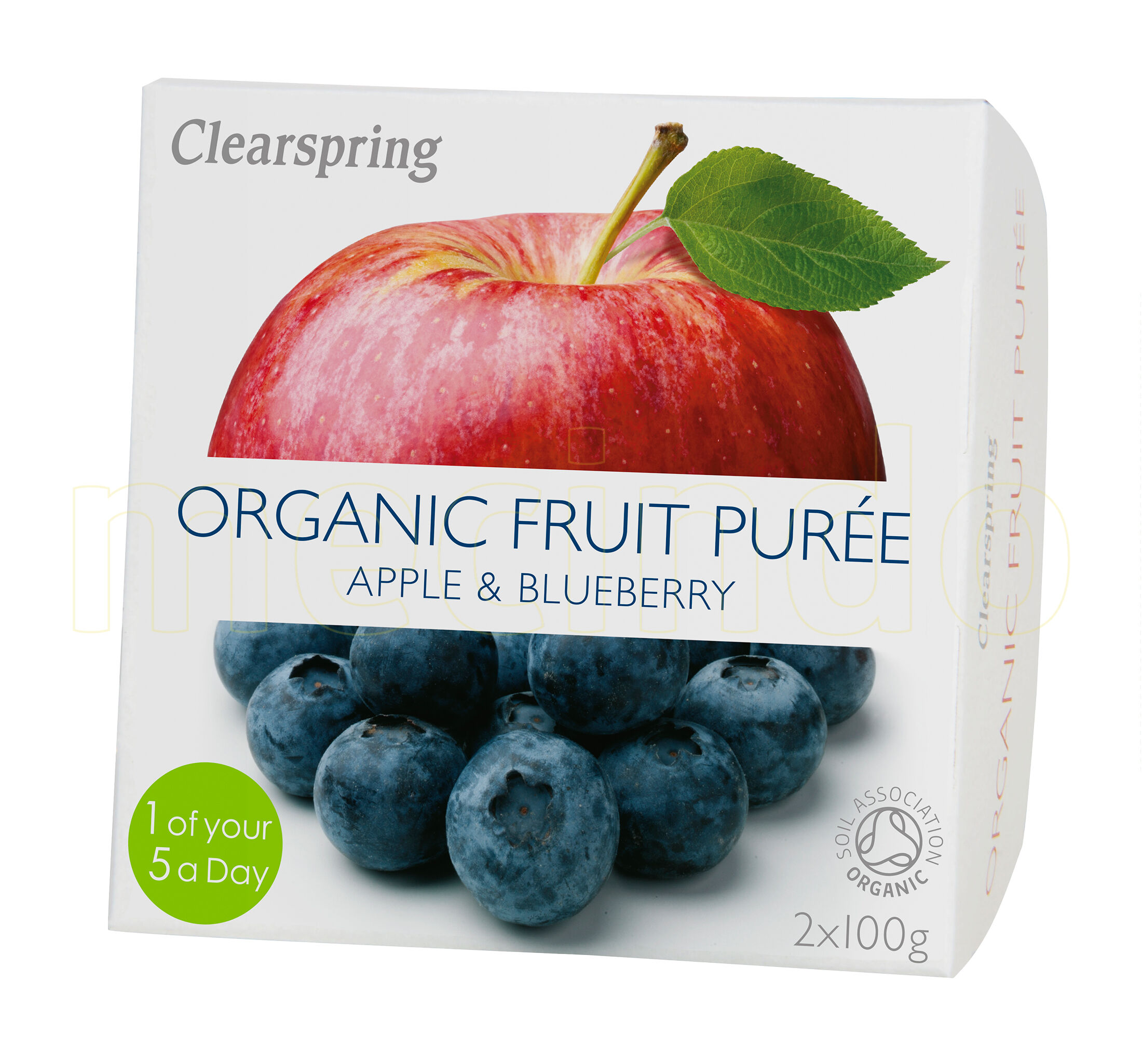 Clearspring Fruktpuré Eple & Blåbær - 2 Gram