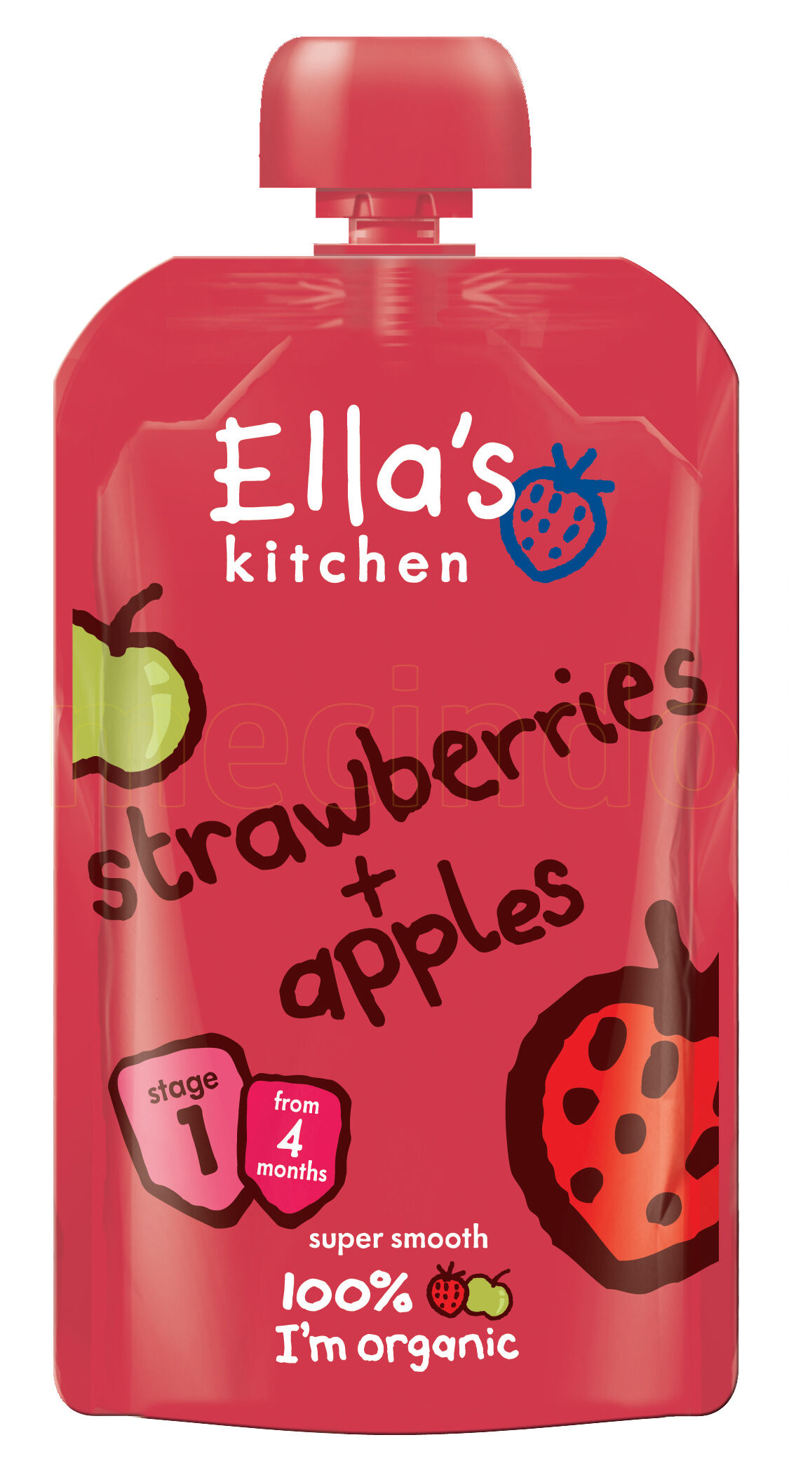 Ellas Kitchen S1 Jordbær og Eple 4 mnd+ - 120 Gram