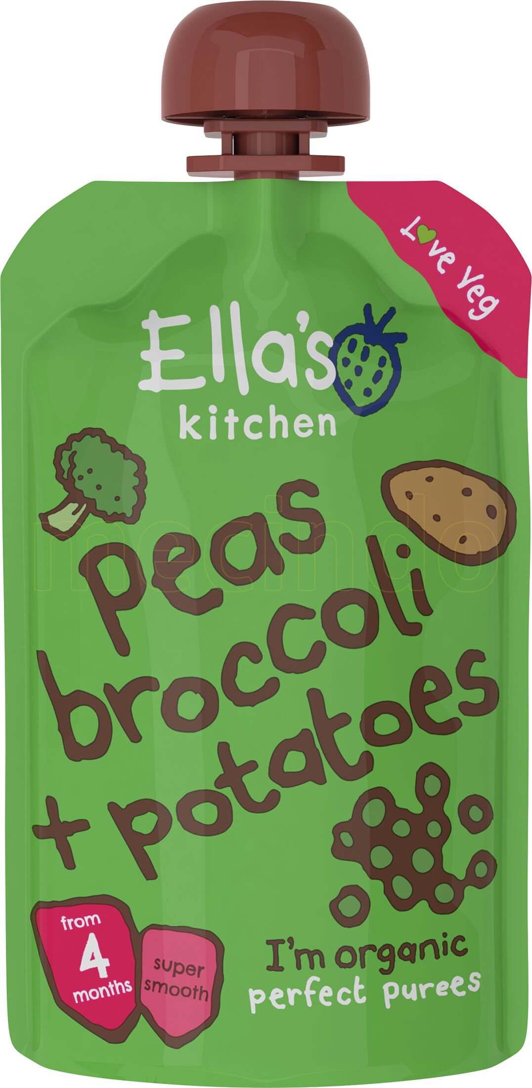 Ellas Kitchen Ella´s Kitchen Erter, Brokkoli & Poteter Ø - 120 g