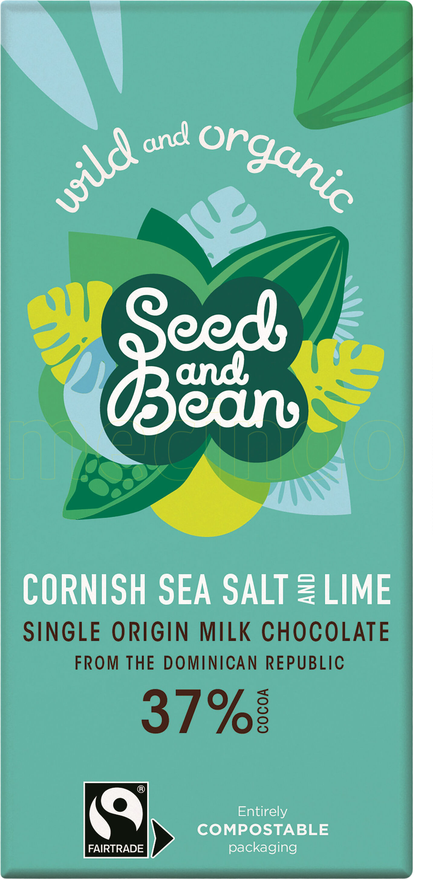 Seed & Bean Melkesjokolade Cornish Sea Salt & Lime - 85 g