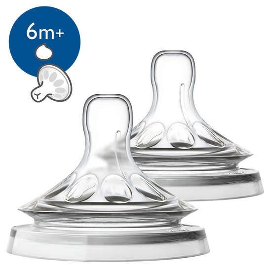 Philips Avent Natural Dinapp Större Hål 6 månader+ 2-pack