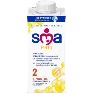 SMA PRO Follow-on Baby Milk, 6 months Plus , Ready to Drink Liquid Formula 200 m