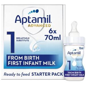 Aptamil Advanced 1 First Baby Milk Formula Starter Pack Ready to Use Liquid, fro